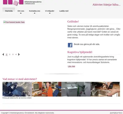 Arbetsterapeutens nyhetsbrev startsida 2014