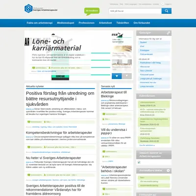Arbetsterapeutens nyhetsbrev startsida 2016