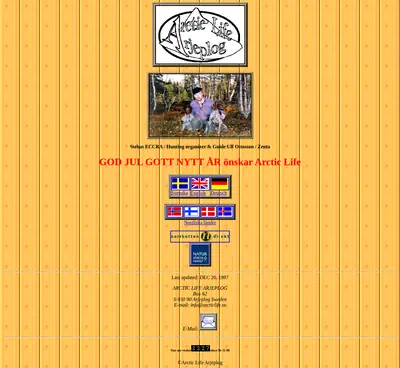 Arctic Life startsida 1998