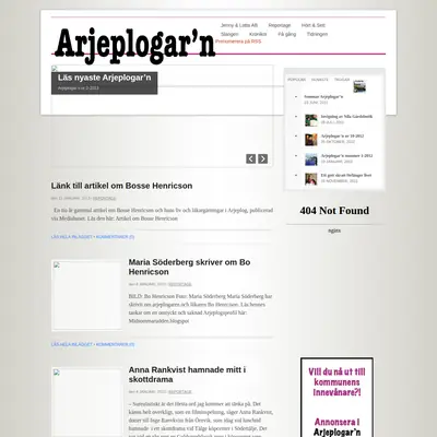 Arjeplogar´n startsida 2013