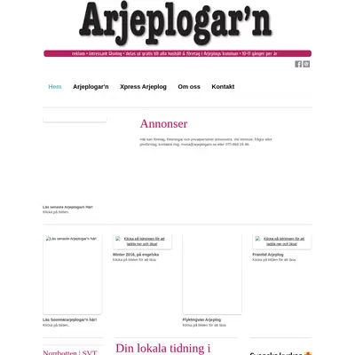 Arjeplogar´n startsida 2019