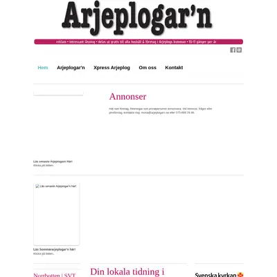 Arjeplogar´n startsida 2020