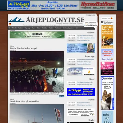www.arjeplognytt.se startsida 2014