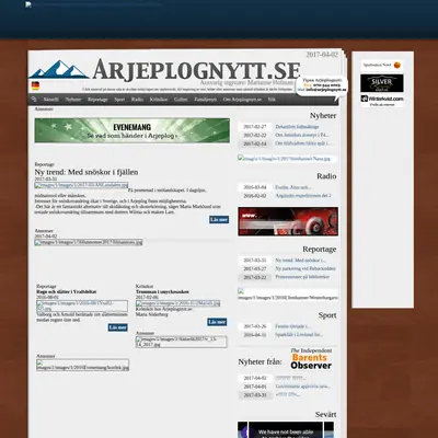 www.arjeplognytt.se startsida 2017