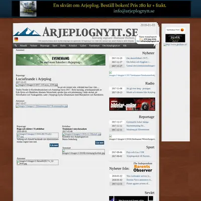 www.arjeplognytt.se startsida 2018