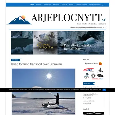 www.arjeplognytt.se startsida 2019