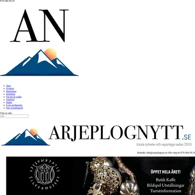www.arjeplognytt.se startsida 2021