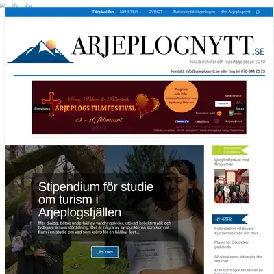 www.arjeplognytt.se startsida 2025