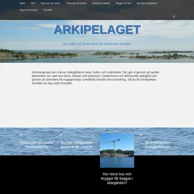 arkipelaget.se startsida 2023