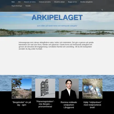 arkipelaget.se startsida 2024