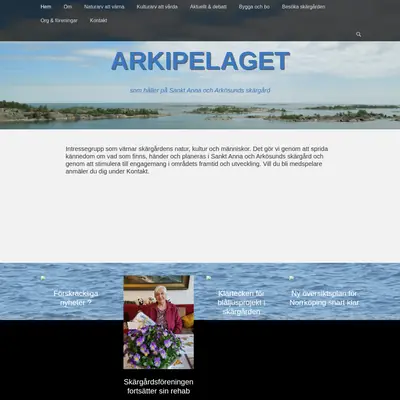 arkipelaget.se startsida 2025