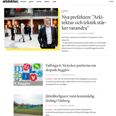 Arkitekten startsida 2018