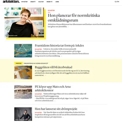 Arkitekten startsida 2019