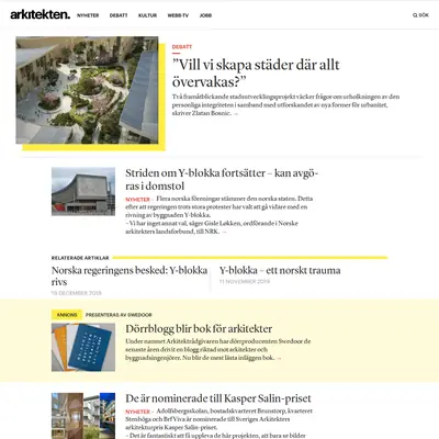 Arkitekten startsida 2020