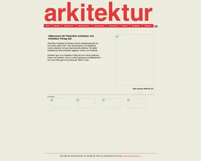 Arkitektur startsida 2006