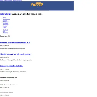 Arkitektur startsida 2013