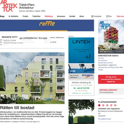 Arkitektur startsida 2014