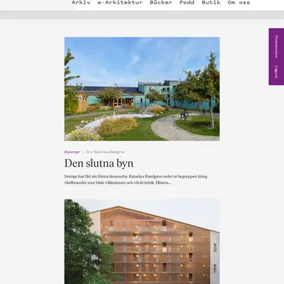 Arkitektur startsida 2023