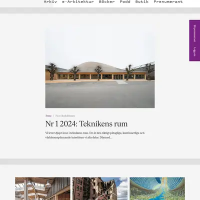 Arkitektur startsida 2024