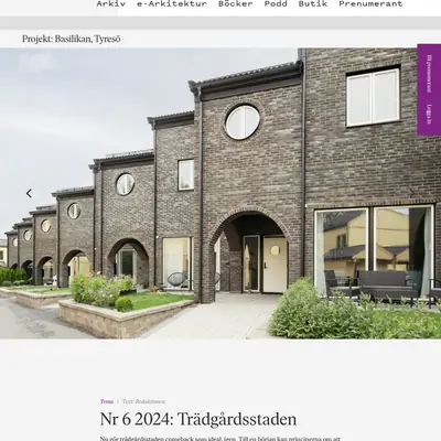 Arkitektur startsida 2025