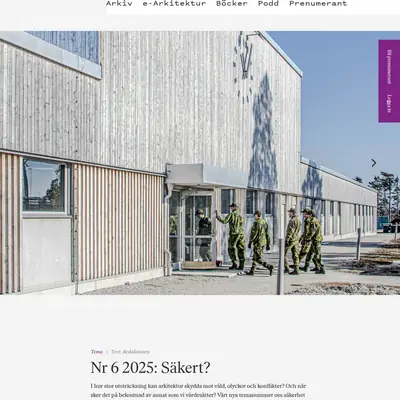 Arkitektur startsida 2026