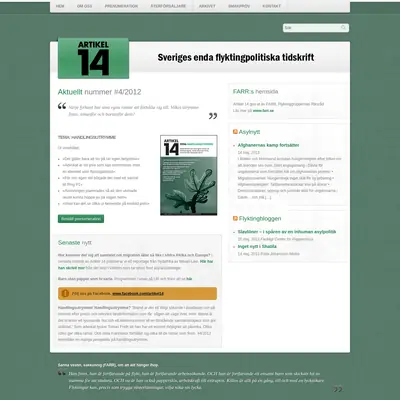 Artikel 14 startsida 2013