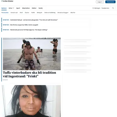 Arvika Nyheter, Västra Värmlands Tidning startsida 2025