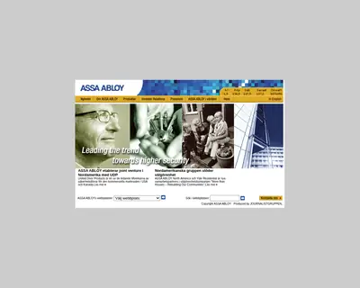 ASSA ABLOY News startsida 2001