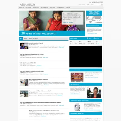 ASSA ABLOY News startsida 2015