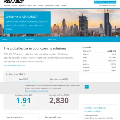 ASSA ABLOY News startsida 2017