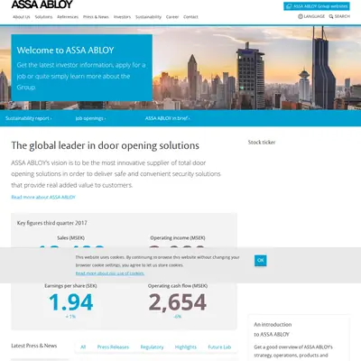 ASSA ABLOY News startsida 2018