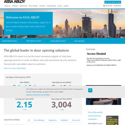 ASSA ABLOY News startsida 2019