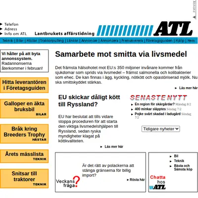 Annonsblad för oss på landet startsida 1999