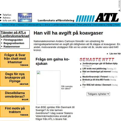 Annonsblad för oss på landet startsida 2000
