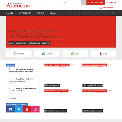 www.attention.se startsida 2021