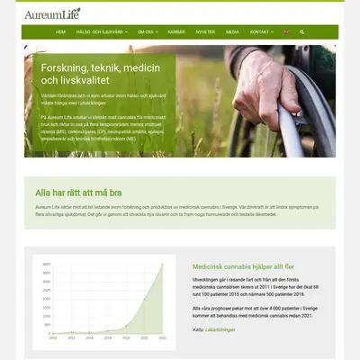 Aurea Care medical science journal startsida 2023