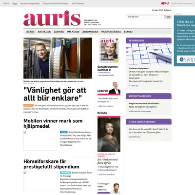 AURIS startsida 2015