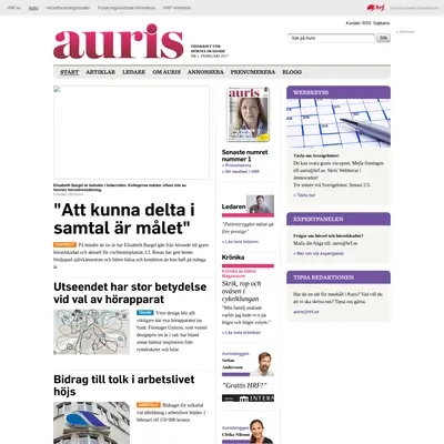 AURIS startsida 2017