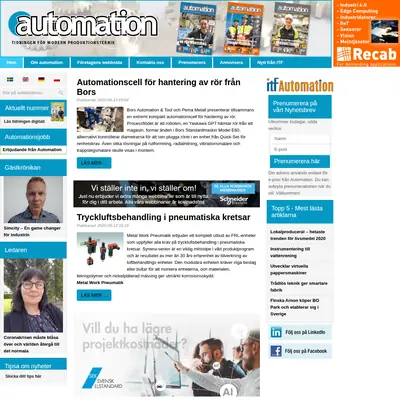 Automation startsida 2020