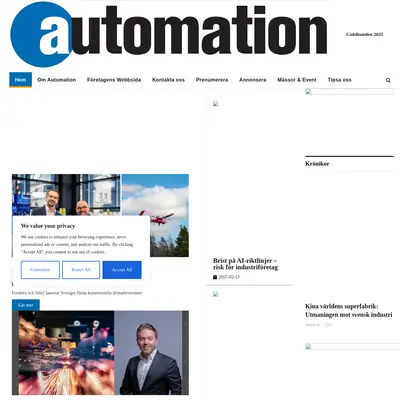 Automation startsida 2025