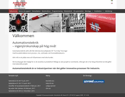automationsteknik.com startsida 2017