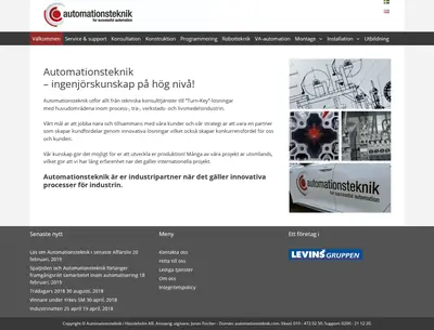 automationsteknik.com startsida 2019