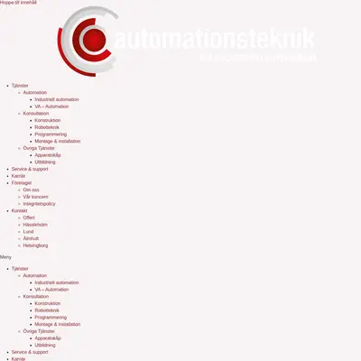automationsteknik.com startsida 2023