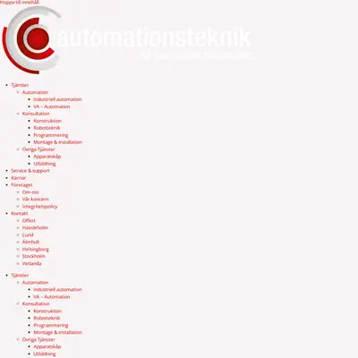 automationsteknik.com startsida 2025