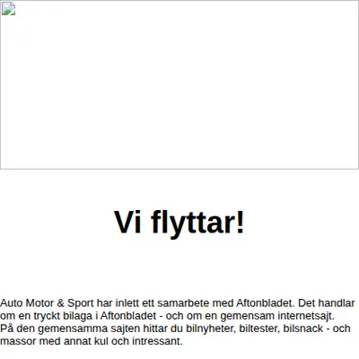 Auto, Motor och Sport Vintage startsida 1999