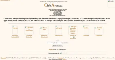 Avancons startsida 1999