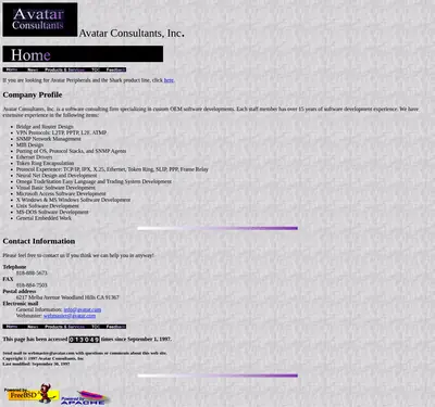 Avatar startsida 1998