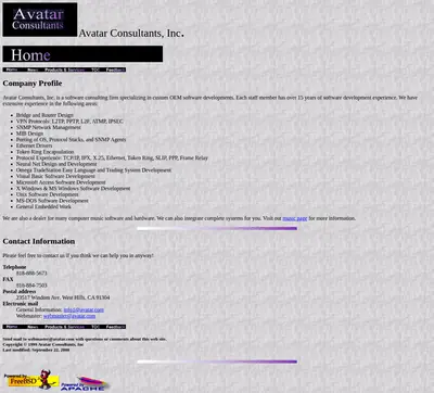 Avatar startsida 2001
