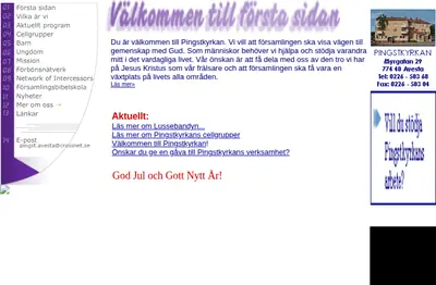 Avesta Pingst startsida 2002