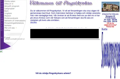 Avesta Pingst startsida 2003